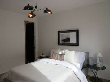 One of the four bedrooms at the Dream Lottery home at 1456 Byron Baseline Rd. (Photo by Miranda Chant, Blackburn News)