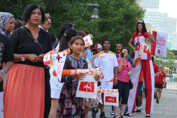 Pan Am Torch Relay ceremony at Windsor City Hall, June 16, 2015. (Photo by Jason Viau)