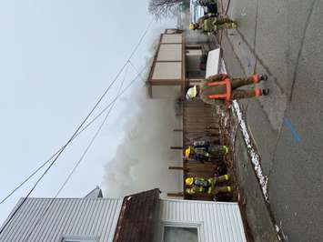 The scene of a fire on Dover Centre Line. December 29, 2021. (Photo courtesy of Chatham-Kent Fire and Emergency Services)