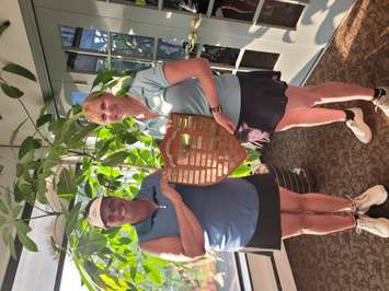 Overall Low Net Champions Nanette McDonald and Debra Lucas. July 6, 2022. (Photo courtesy of Sarnia Golf & Curling Club)