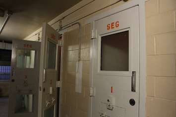 Segregation units at the Windsor Jail. used for misbehaviour or protection of the inmate. (Photo by Maureen Revait) 