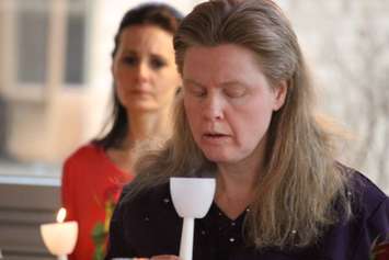 A ceremony remembering the 14 women killed in the Montreal Massacre was held in Chatham on December 6, 2014. (Photo by Jason Viau)