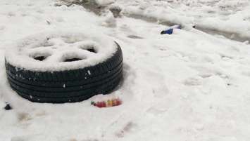 Debris from a crash near Blenheim, Mar. 26, 2015. (Photo by Matt Weverink)