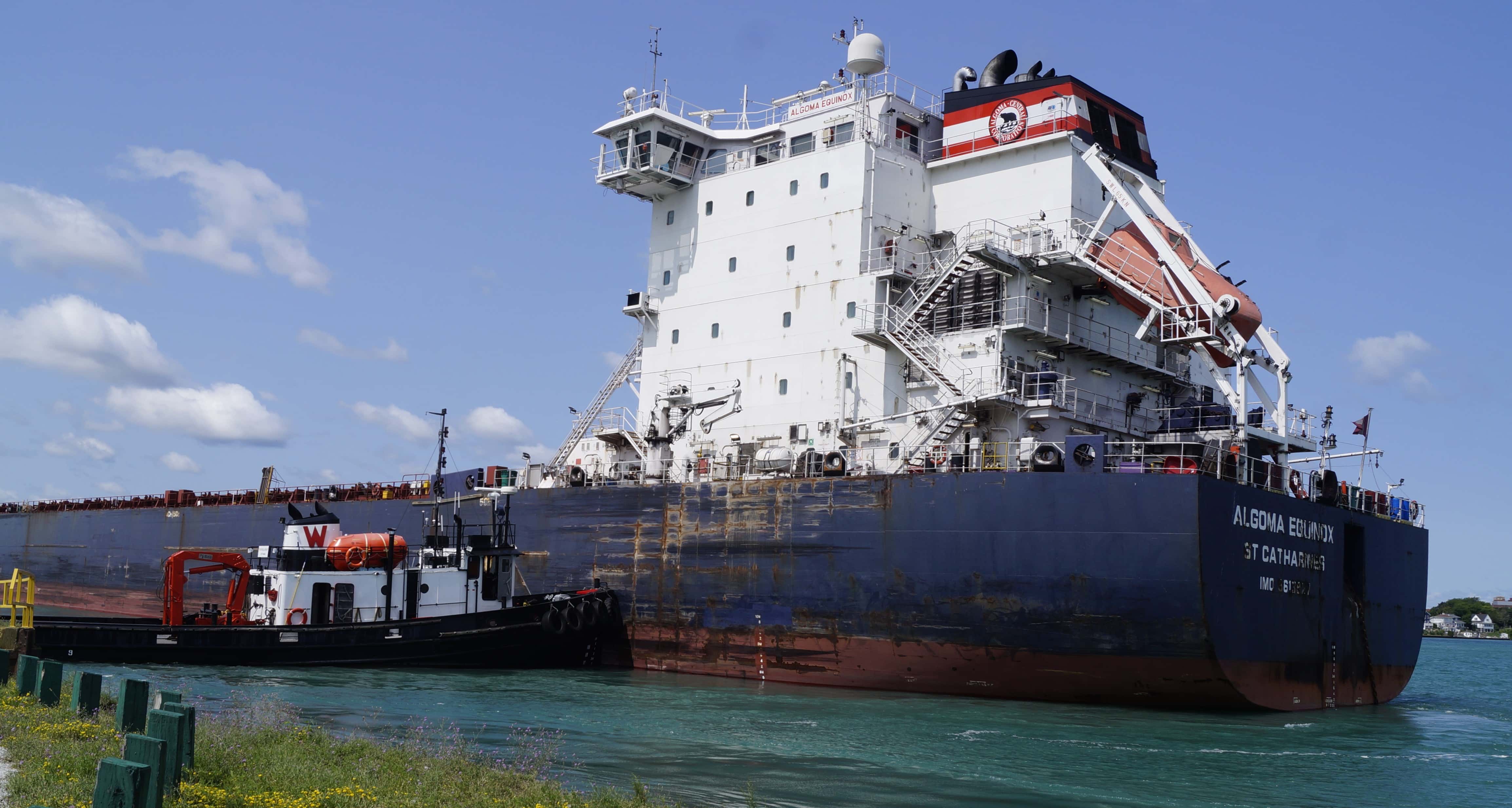 225-metre ship runs aground near Sarnia Harbour (GALLERY)