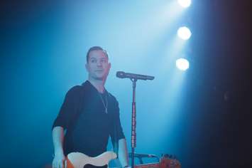 Canadian band Simple Plan on stage at the Olde Walkerville Theatre in a benefit concert presented by Blackburn Radio on February 17, 2016. (Photo by Jason Ploegman)
