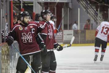 The Chatham Maroons take on the Leamington Flyers, March 24, 2016. (Photo by Matt Weverink)