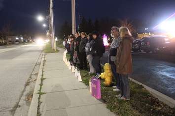 The luminary ceremony at the Chatham-Kent Women's Centre. November 30, 2016. (Photo by Natalia Vega)