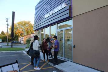 The Steakcation winners arriving at the Taco Bell on St. Clair St., in Chatham. October 17, 2016. (Photo by Natalia Vega)