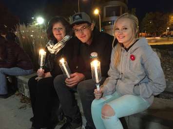 Peaceful candlelight vigil held at Sarnia City Hall to raise awareness about bullying in the workplace. Monday November 7, 2016 BlackburnNews.com photo by Melanie Irwin
