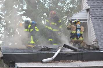 Windsor fire responds to a house fire at 1610 Felix Ave., August 25, 2015. (Photo by Jason Viau)