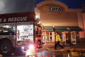 Windsor Fire crews respond to a minor fire at Cora on Walker Rd., April 7, 2015. (Photo by Jason Viau)