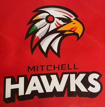 The new primary logo of the Mitchell Hawks for the 2021-22 season, designed by Tom Fanson. (Courtesy of the Mitchell Hawks)