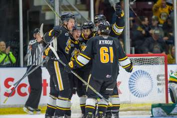 The Sarnia Sting host the London Knights in Game four of the Western Conference final. May 3, 2023 (Metcalfe Photography)