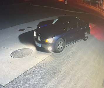 Suspect vehicle in an alleged break-in at a gas station on St. George Street in Dresden. Thursday, May 18, 2023. (Photo courtesy of Chatham-Kent police)