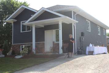 Spall-Chrysler family gets keys to new Habitat For Humanity home. Aug 25, 2017. (Photo by Paul Pedro)