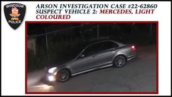 One of the two suspect vehicles identified by Windsor police in connection with a suspicious fire on July 16, 2022. Image provided by Windsor Police Service.
