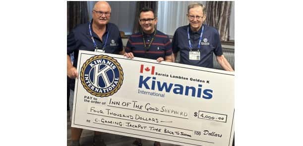 Golden K Kiwanis supports Inn's backpack program