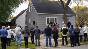 Habitat for Humanity Sarnia-Lambton holds key ceremony at 601 Elm Avenue in Sarnia. October 24, 2019 Photo by Melanie Irwin.
