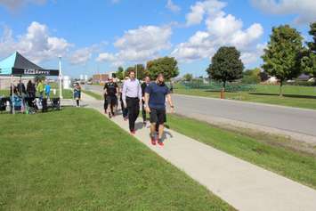 Walk a Mile in Her Shoes event in Chatham on October 8, 2019 (Photo by Allanah Wills)