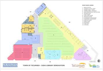 Floor plan of the renovated Cada Library in Tecumseh. Image provided by Joe Bachetti/Facebook.