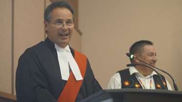 Justice Paul Kowalyshyn at the inaugural meeting for the 2022-2026 Sarnia council term. November 15, 2022 Photo by Melanie Irwin