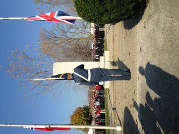 Colour Guard at Leamington cenotaph. November 11, 2015 (Photo by Kevin Black)