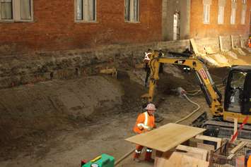 Construction underway at the Windsor Armouries, November 17, 2015. (Photo by Maureen Revait) 