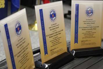 An event is held on June 24, 2016 recognizing safety awards given to FCA Canada and Unifor. (Photo by Ricardo Veneza)