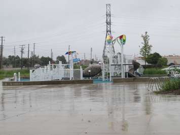 The accessible play equipment at the Bostwick Community Centre on Southdale Rd. W. (Photo by Miranda Chant, Blackburn News)