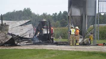 Fire at Franz Turkey Farm in Petrolia.  September 19, 2018 Photo by Melanie Irwin