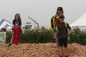 There were activities for both adults and children at IPM 2018, including a giant corn cob pile to climb on. (Photo by Angelica Haggert)