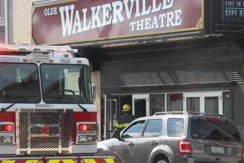 Fire crews are on scene of a fire at the Olde Walkerville Theatre in Windsor, September 1, 2018. Photo by Mark Brown/Blackburn News.