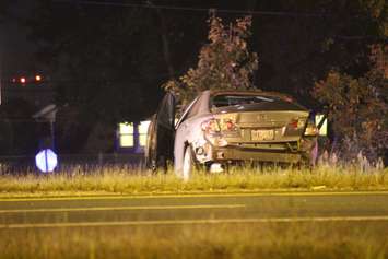 Emergency crews respond to a multi-vehicle crash on EC Row at Walker Rd., September 22, 2015. (Photo by Jason Viau)
