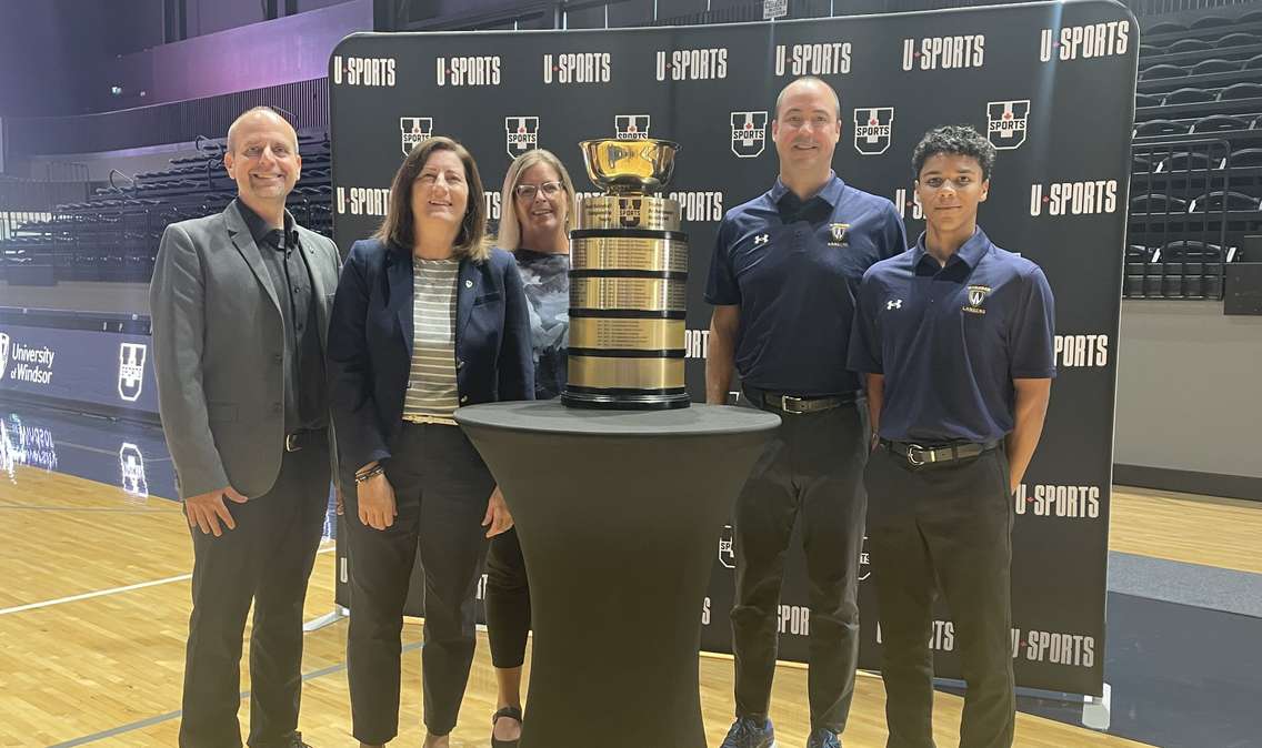 UWindsor is announced as the host of the 2026 USports men's volleyball championship, September 2024. (Photo by Maureen Revait) 