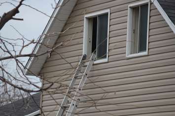 Tecumseh firefighters on the scene of a house fire on Lacasse Blvd. on March 9, 2016. (Photo by Ricardo Veneza)
