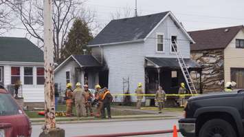 House fire in Petrolia April 6, 2016. (BlackburnNews.com photo by Briana Carnegie.)