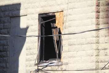 The scene of a fatal apartment fire in Wallaceburg, September 27, 2016 (Jake Kislinsky)
