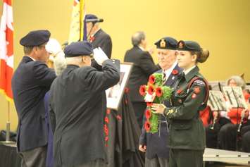 Remembrance Day ceremony at the John D. Bradley Centre, November 11, 2016 (Photo by Jake Kislinsky)