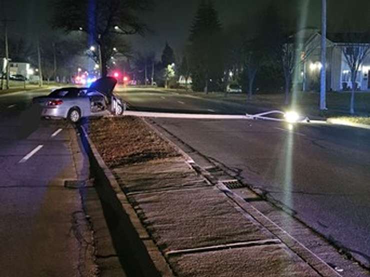 Crash on Indian Road (Image courtesy of the Sarnia Police Service)