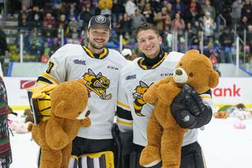 Barrie Colts visit Sarnia Sting, Dec 4, 2022. Photo submitted by Metcalfe Photography. 