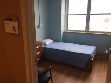 Private room at Bluewater Health's new temporary residential withdrawal management facility in Sarnia. January 12, 2018 (Photo by Melanie Irwin)
