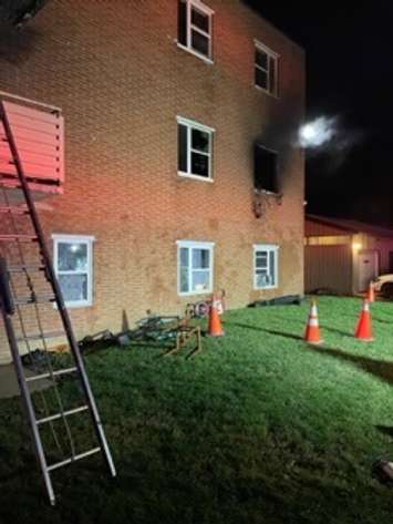 The scene after a fire at 800 Wallace Street in Wallaceburg. November 17, 2022. (Photo courtesy of Chatham-Kent Fire and Emergency Services)