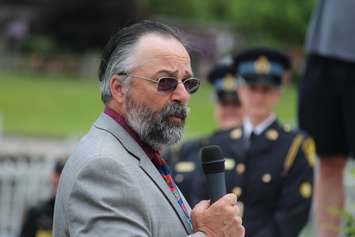 Pelee Island Mayor Rick Masse attends the naming ceremony of the 