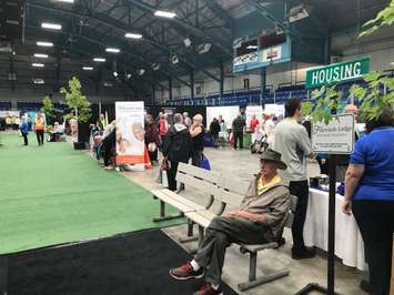 People visit the booths at Sarnia's Age Friendly Expo. June 13, 2019 Photo by Melanie Irwin.  