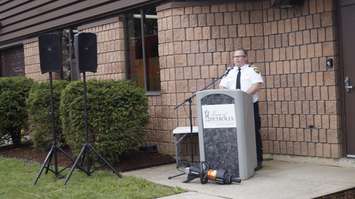 Petrolia and North Enniskillen Fire Chief Jay Arns. May 4, 2022. (Photo by Natalia Vega)