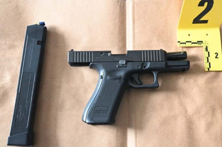 A Glock Model 45 handgun believed to have been used in Dane Nisbet's murder (Photo courtesy of Sarnia Police Service)