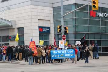 Windsor Day of Action against Bill C-51 Mar 14, 2015.  (Photo by Adelle Loiselle)