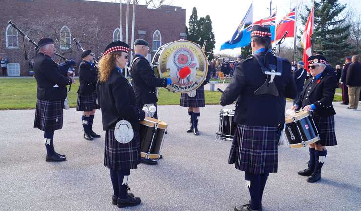 Sarnia Legion Pipe Band. November 10, 2023. (Photo by Natalia Vega)