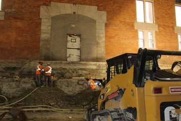 Construction underway at the Windsor Armouries, November 17, 2015. (Photo by Maureen Revait). 