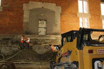 Construction underway at the Windsor Armouries, November 17, 2015. (Photo by Maureen Revait). 